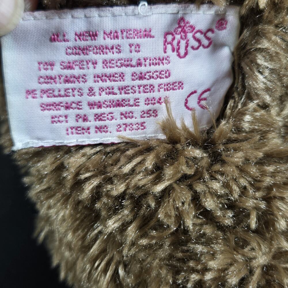 Vintage Russ Lambert‎ Plush Sheep Stuffed Animal 10" Bow Toy Cuddle Animal Soft - Picture 8 of 11